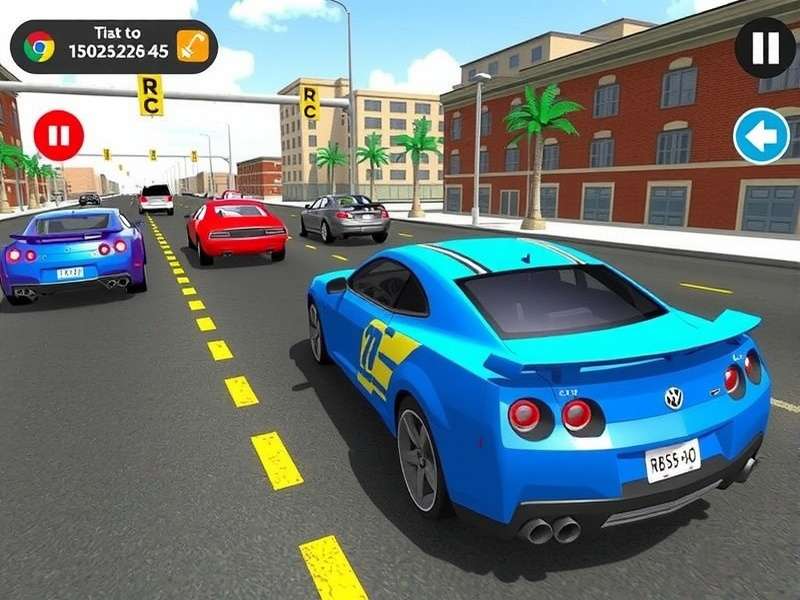 Car Parking Multiplayer गेम का स्क्रीनशॉट, एक लाल कार पार्किंग स्थल में पार्क कर रही है