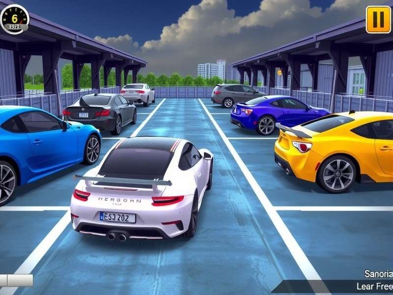 Car Parking Multiplayer gameplay screenshot showing cars in a parking lot