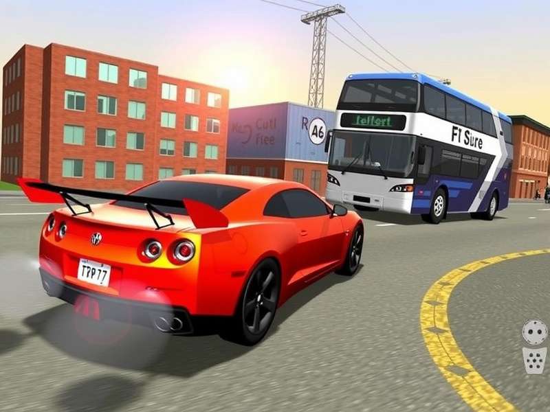 High-performance car drifting on a mountain road in Car Parking Multiplayer