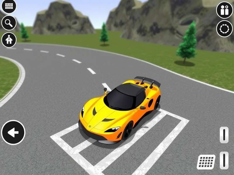 High-end sports car parked in a realistic urban environment in Car Parking Multiplayer