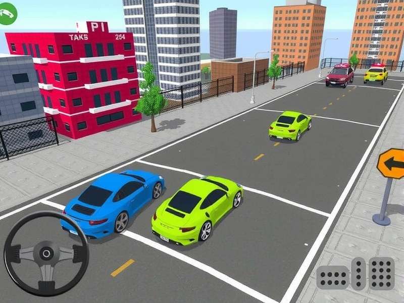Car Parking Multiplayer open world gameplay scene showing multiple cars in a city