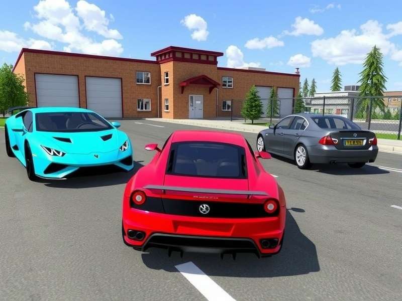 Car Parking Multiplayer gameplay screenshot showing luxury cars and parking lot