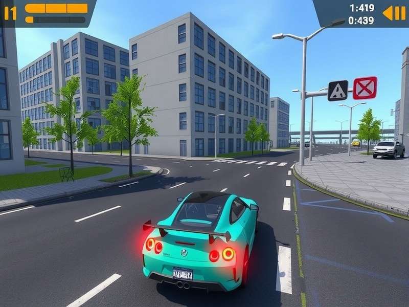 Car Parking Multiplayer gameplay screenshot showing a car in a parking lot