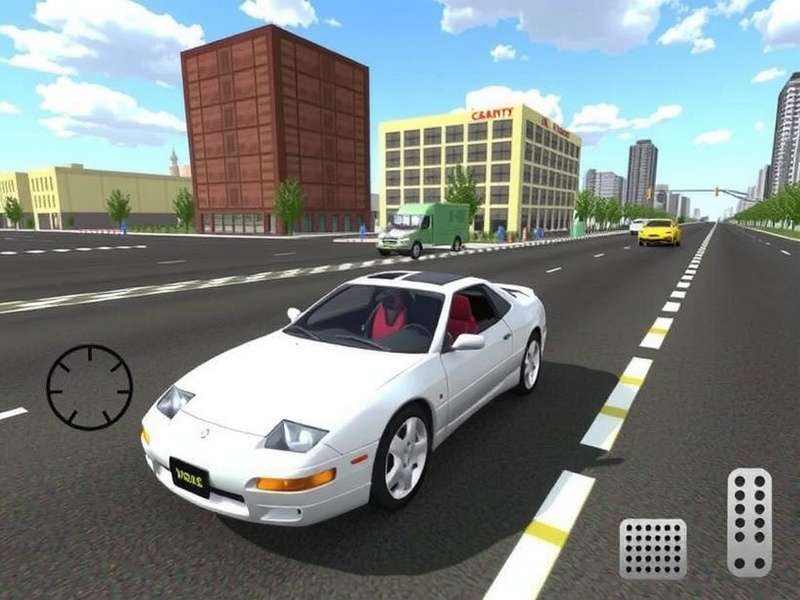 Car Parking Multiplayer gameplay screenshot showing a car in a parking lot