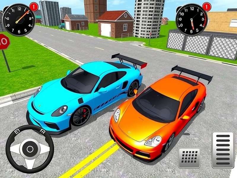 Car Parking Multiplayer Online gameplay screenshot showing a busy parking lot with multiple cars