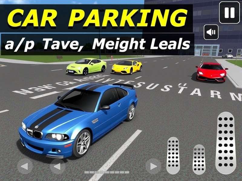 Car Parking Multiplayer 2 Mod Apk An1 gameplay showcase with sports cars in a parking arena